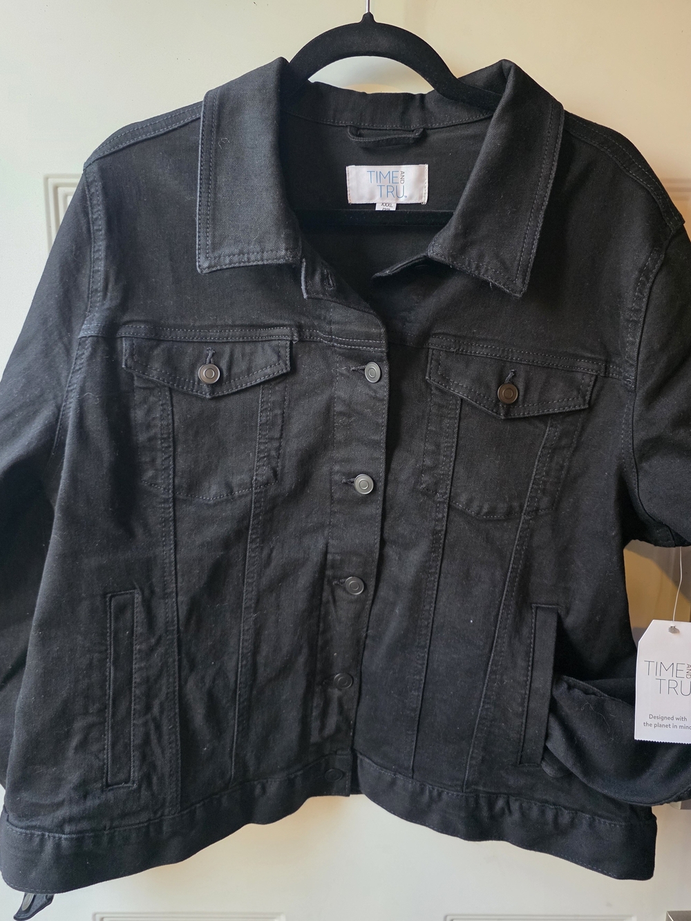 Time and Tru Black Denim Jacket for Women
